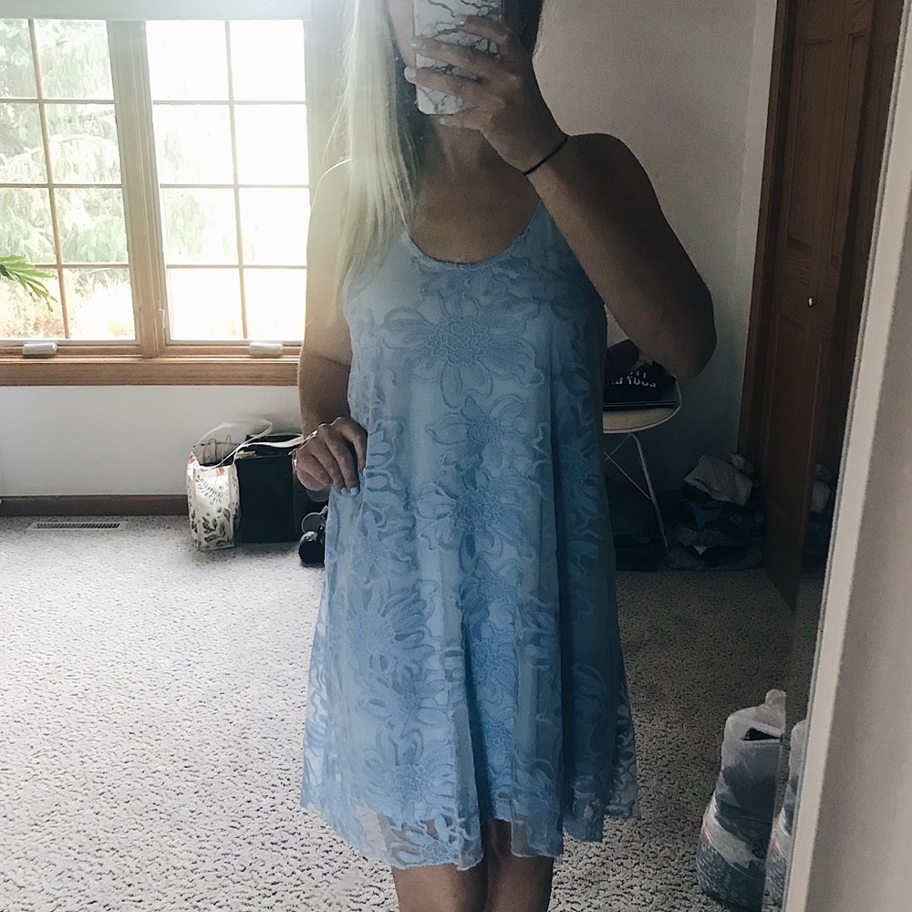 Francesca’s blue lace dress!